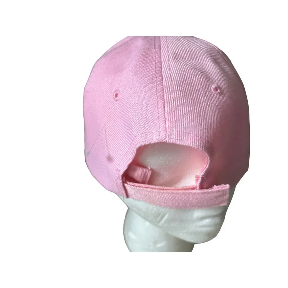 John Deer Pink Denim Baseball Hat Logo Adjustable Backing